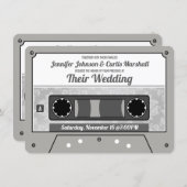 Retro Cassette Tape Wedding Invitation (Front/Back)
