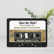 Retro Cassette Tape Wedding Save The Date Invitation at Zazzle