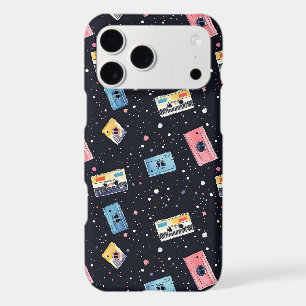 Retro Cassette Tapes in Cosmic Space iPhone 17 Pro Max Case