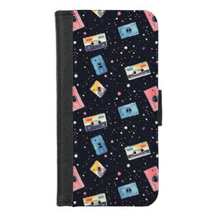 Retro Cassette Tapes in Cosmic Space iPhone 8/7 Wallet Case