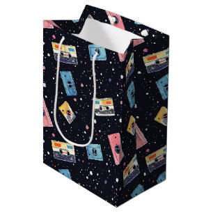 Retro Cassette Tapes in Cosmic Space Medium Gift Bag