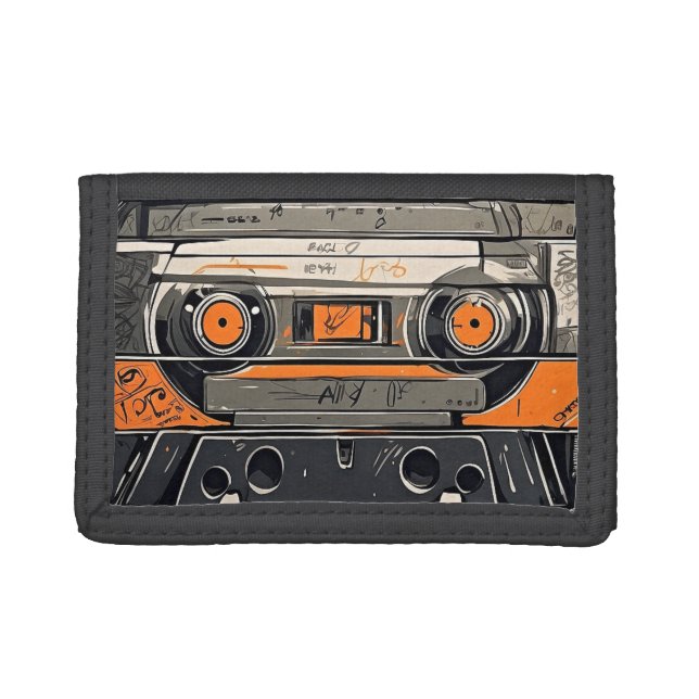 Retro Cassette Urban Grunge Wallet (Front)