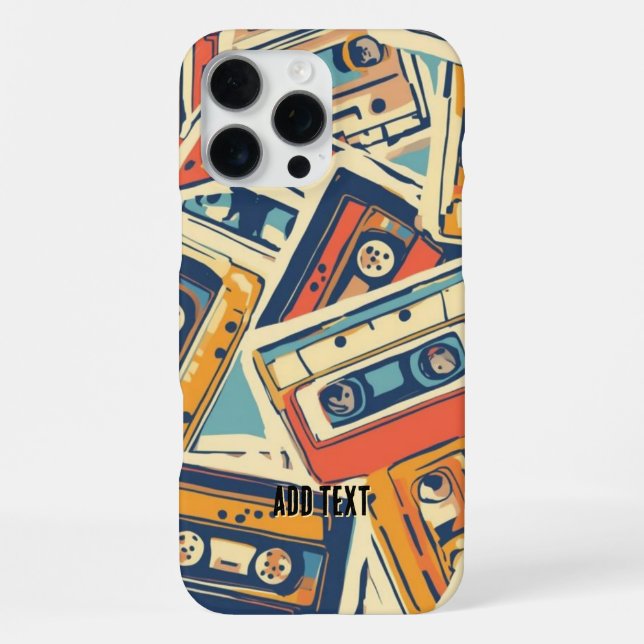 Retro Cassettes Tapes 80s Music Fan Lover iPhone Case (Back)