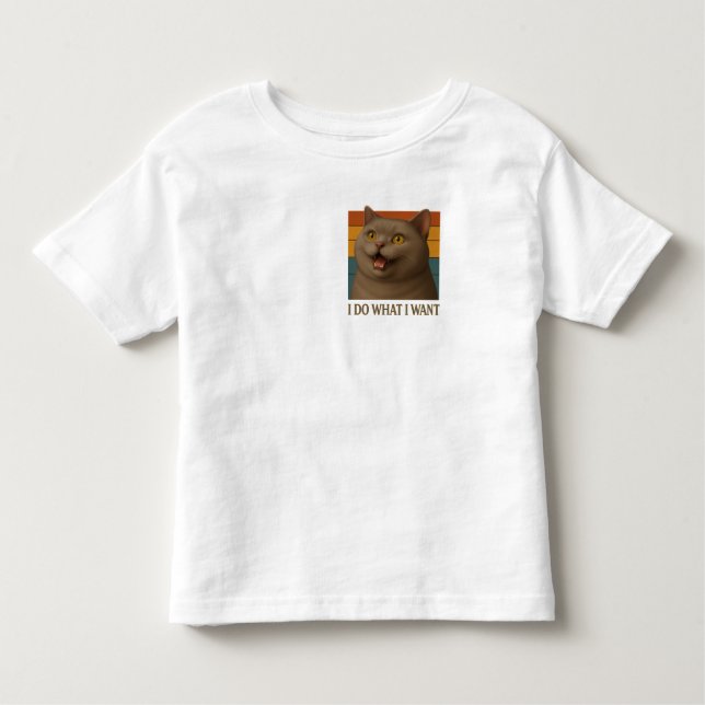 Retro Cat Attitude   Toddler T-shirt (Front)