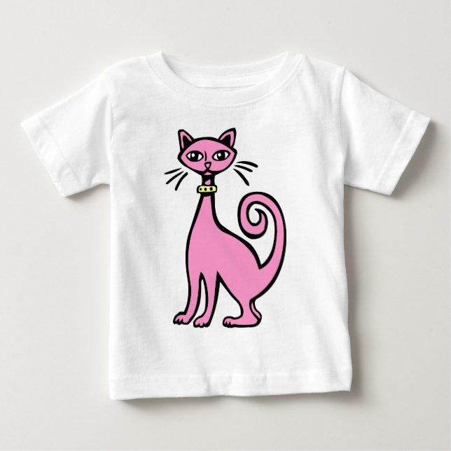 Retro Cat - Baby (F&B designs) - Customized T-Shirt (Front)