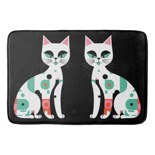 Retro Cat Bath Mat