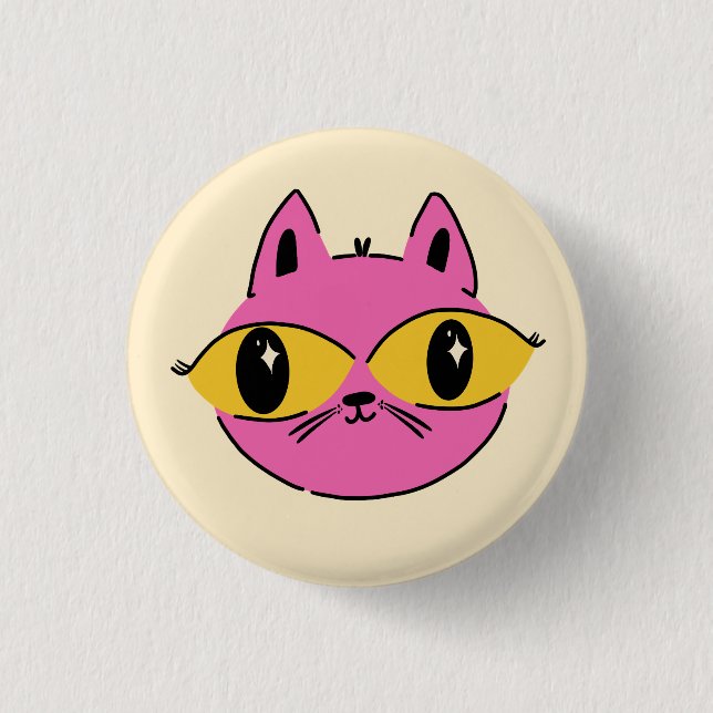 Retro Cat Button (Front)
