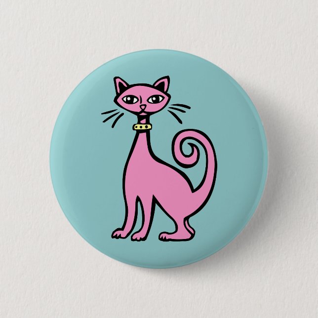 Retro Cat Button (Front)
