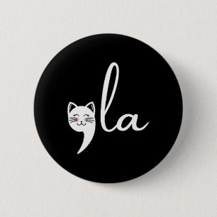 Retro Cat Comma La Kamala Harris For President 202 Button