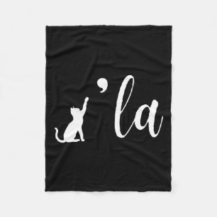 Retro Cat Comma La Kamala Harris For President 202 Fleece Blanket