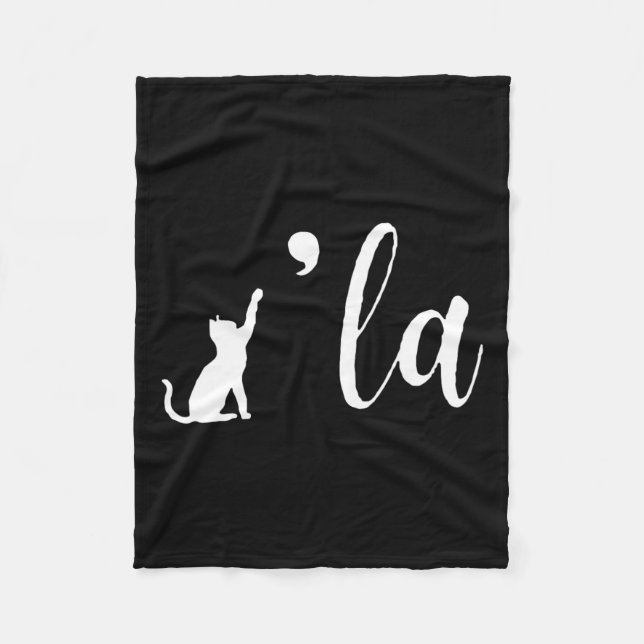 Retro Cat Comma La Kamala Harris For President 202 Fleece Blanket (Front)