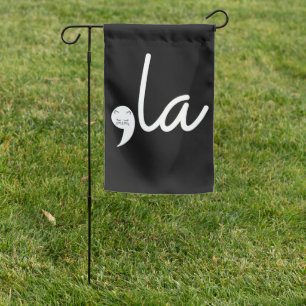 Retro Cat Comma La Kamala Harris For President 24 Garden Flag