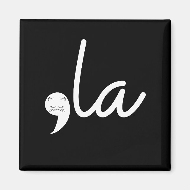 Retro Cat Comma La Kamala Harris For President 24 Magnet (Front)