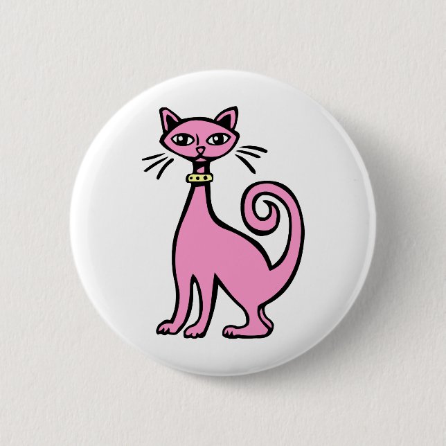 Retro Cat - Customized Button (Front)