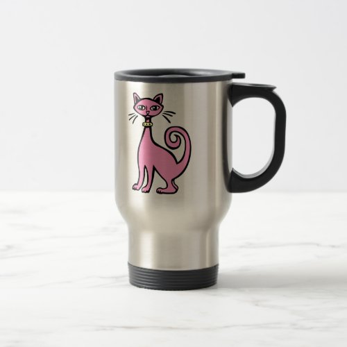 Retro Cat _ Customized Travel Mug
