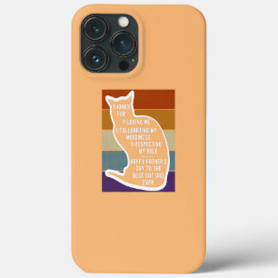 Retro Cat Dad Happy Fathers Day From Cat Best Cat iPhone 13 Pro Max Case