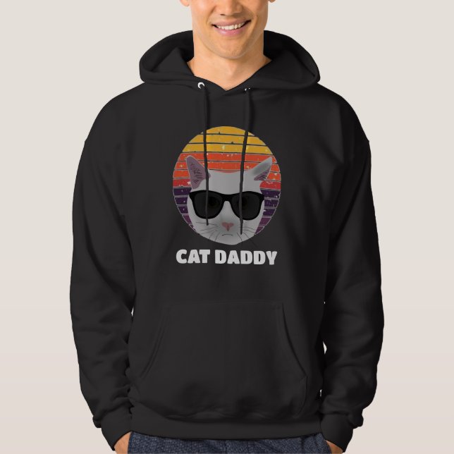 RETRO CAT DADDY VINTAGE CIRCLE T-SHIRTS HOODIE (Front)