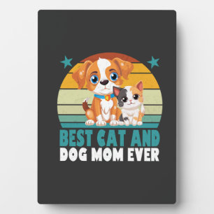 Retro Cat Dog Mom Cat Mama Furmama Puppy Kitty Mot Plaque