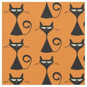 Retro Cat Fabric