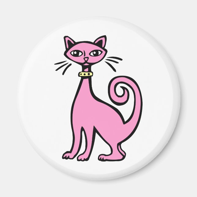 Retro Cat Magnet (Front)