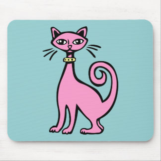 Retro Cat Mouse Pad