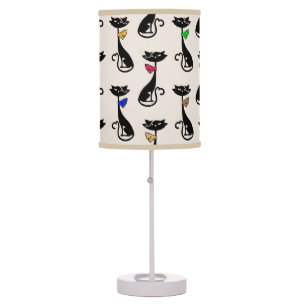 Retro Cat Pattern Table Lamp