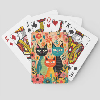 Retro Cat Playing Cards
