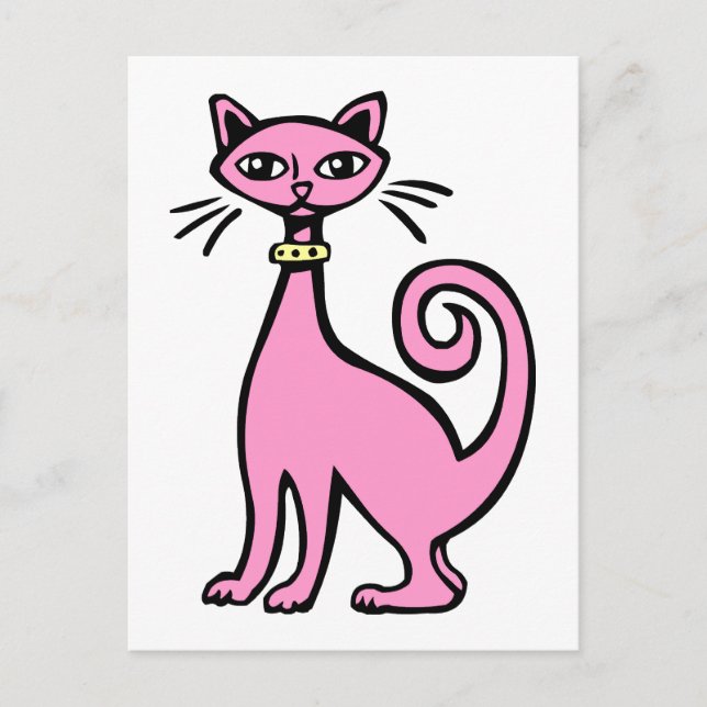 Retro Cat Postcard (Front)