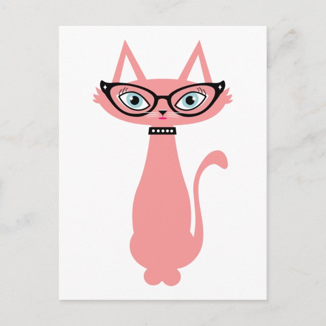 Retro Cat Postcard - Cha Cha Cat (Front)