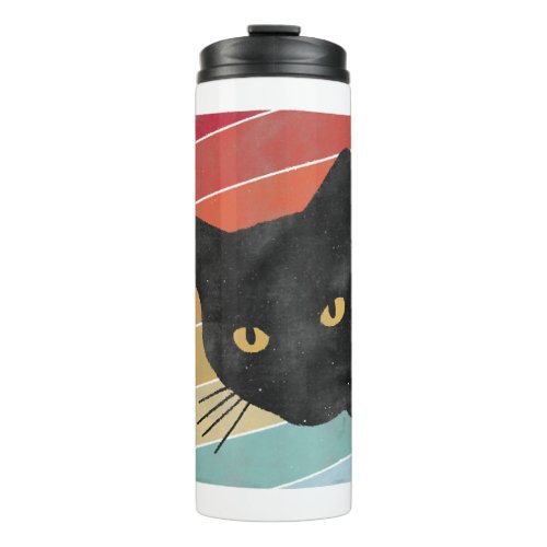 Retro Cat Shirt Cat Shirt Vintage Cat Shirt Cat Thermal Tumbler