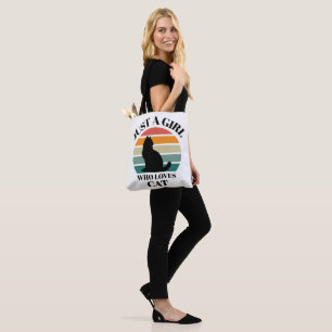 Retro Cat Silhouette Feline Lover All Tote Bag