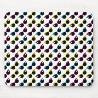 Retro Cat Sunglasses Pattern Mouse Pad