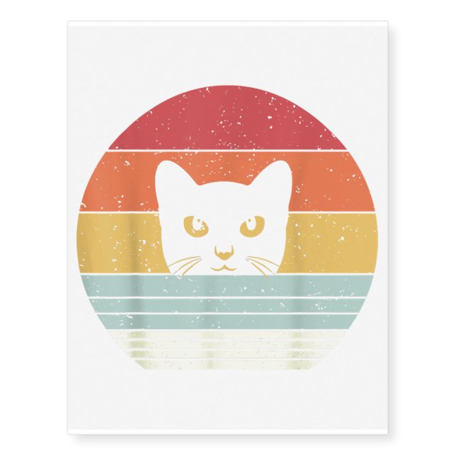 Retro Cat Temporary Tattoos (Front)