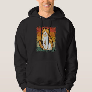 Retro Cat  Vintage Scottish Fold Cat Hoodie