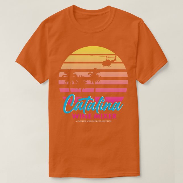 Retro Catalina Wine Mixer T-Shirt (Design Front)