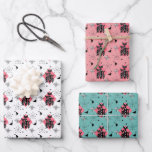 Retro Cats Atomic Starburst Modern Mid Century Wrapping Paper Sheets