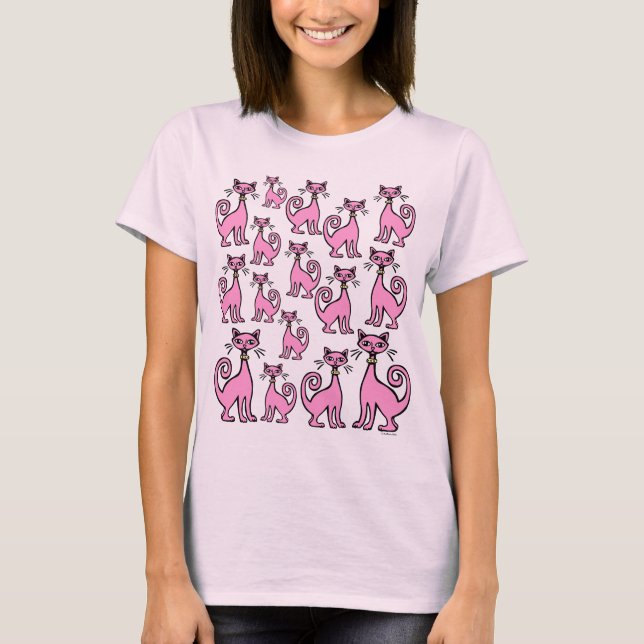 Retro Cats - Customized T-Shirt (Front)