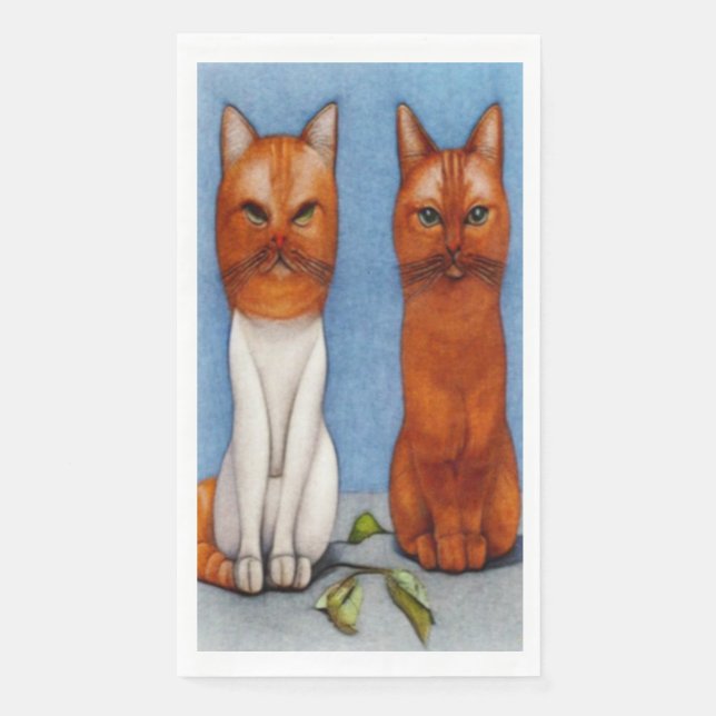 Retro Cats MIx      Paper Guest Towels (Front)