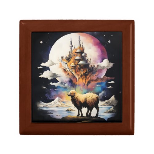 Retro Celestial Moon Sheep Adventure Gift Box