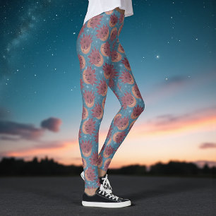 Retro Celestial Sun and MoonRetro celestial Leggings