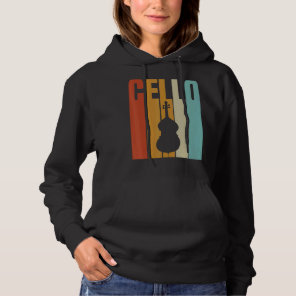 Retro Cello  Cool Cello Player Hoodie