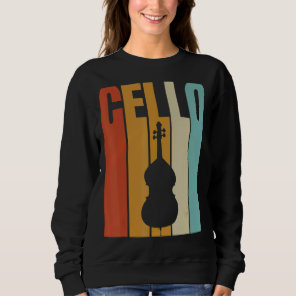 Retro Cello  Cool Cello Player Sweatshirt