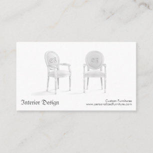 Retro Chair Furniture Interior Designer Decor Business Card