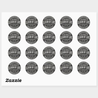 Retro chalkboard Elixir of life potion sticker | Zazzle