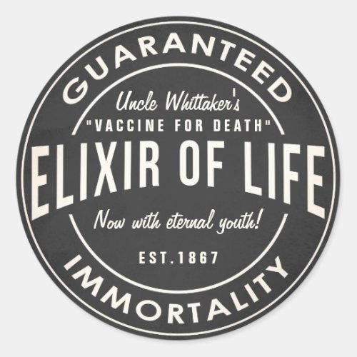 Retro chalkboard Elixir of life potion sticker