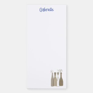 Retro Champagne Cute Cheerful Fridge To-Do List Magnetic Notepad