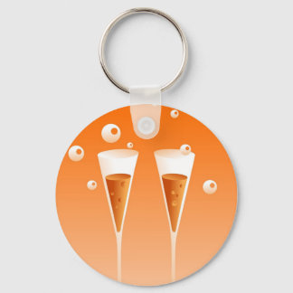 Retro Champagne Keychain