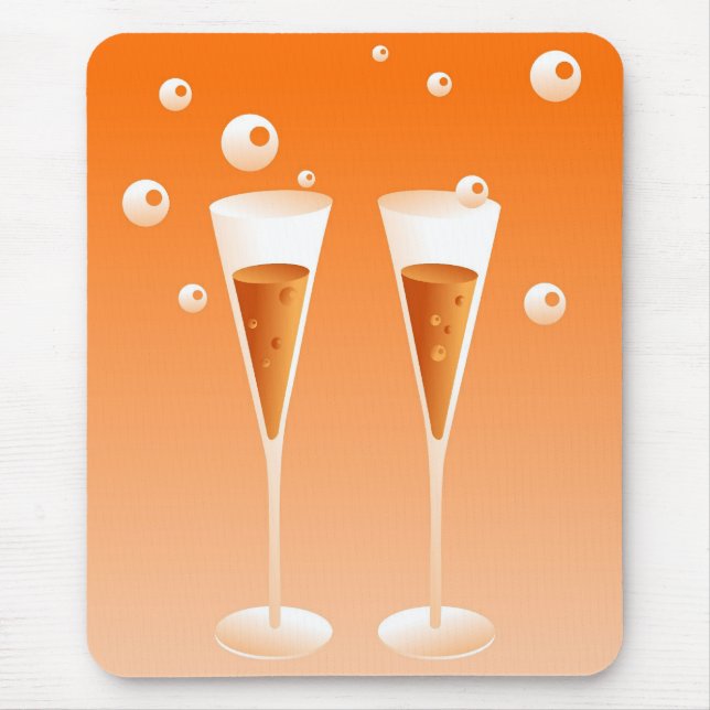 Retro Champagne Mouse Pad (Front)