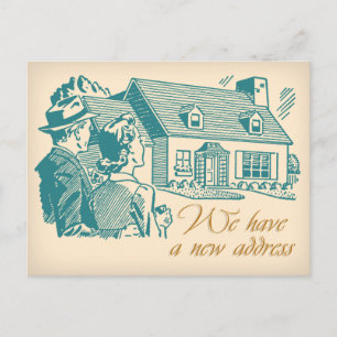 Retro Change of Address Postcard