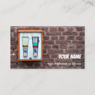 Retro-Charme vintage business card with patina